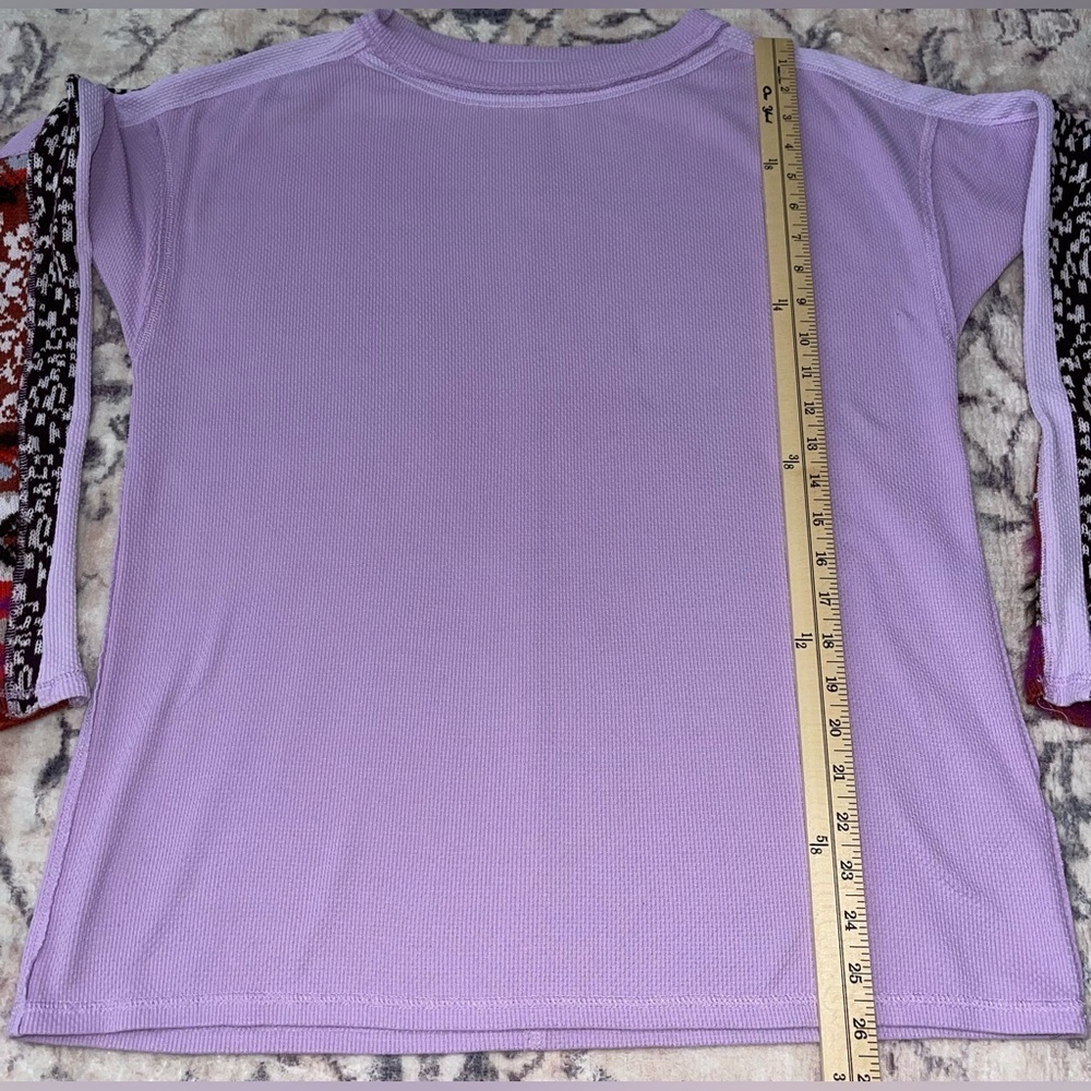 Free People On My Way Cuff Top Lavender Purple Size XS Oversized - Picture 5 of 12